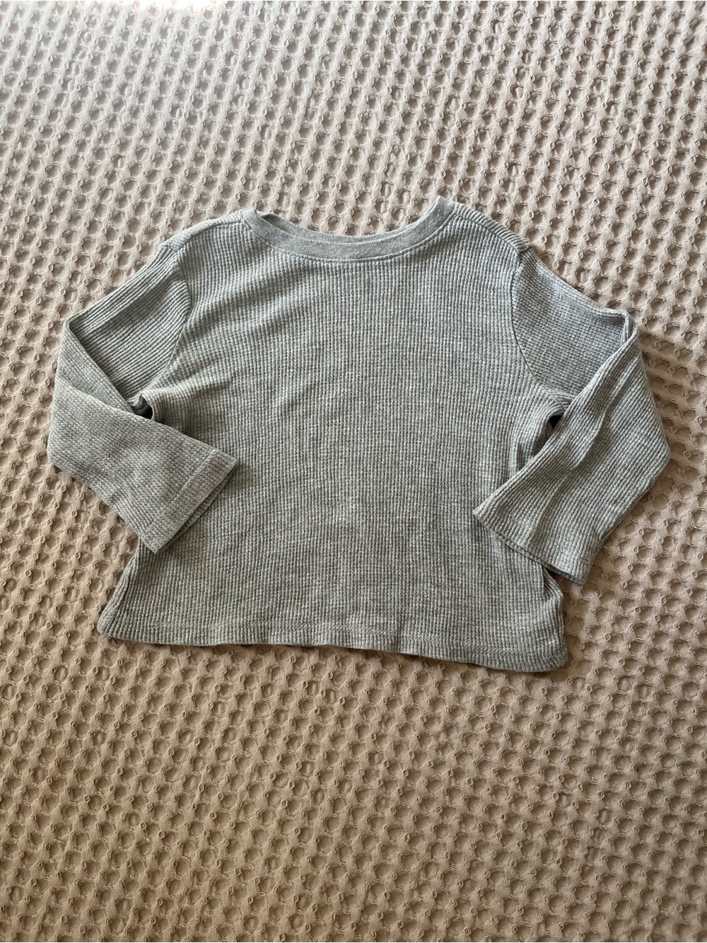 5 for $10 Light Gray Ribbed Long Sleeve